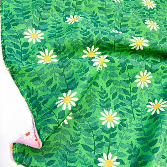 Ruby Star Society 'Flowerland' Quilting Cotton 'Daisies' in Verdant