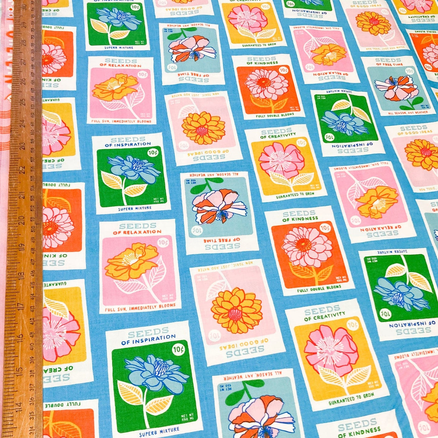 Ruby Star Society 'Flowerland' Quilting Cotton 'Seeds' in Sky