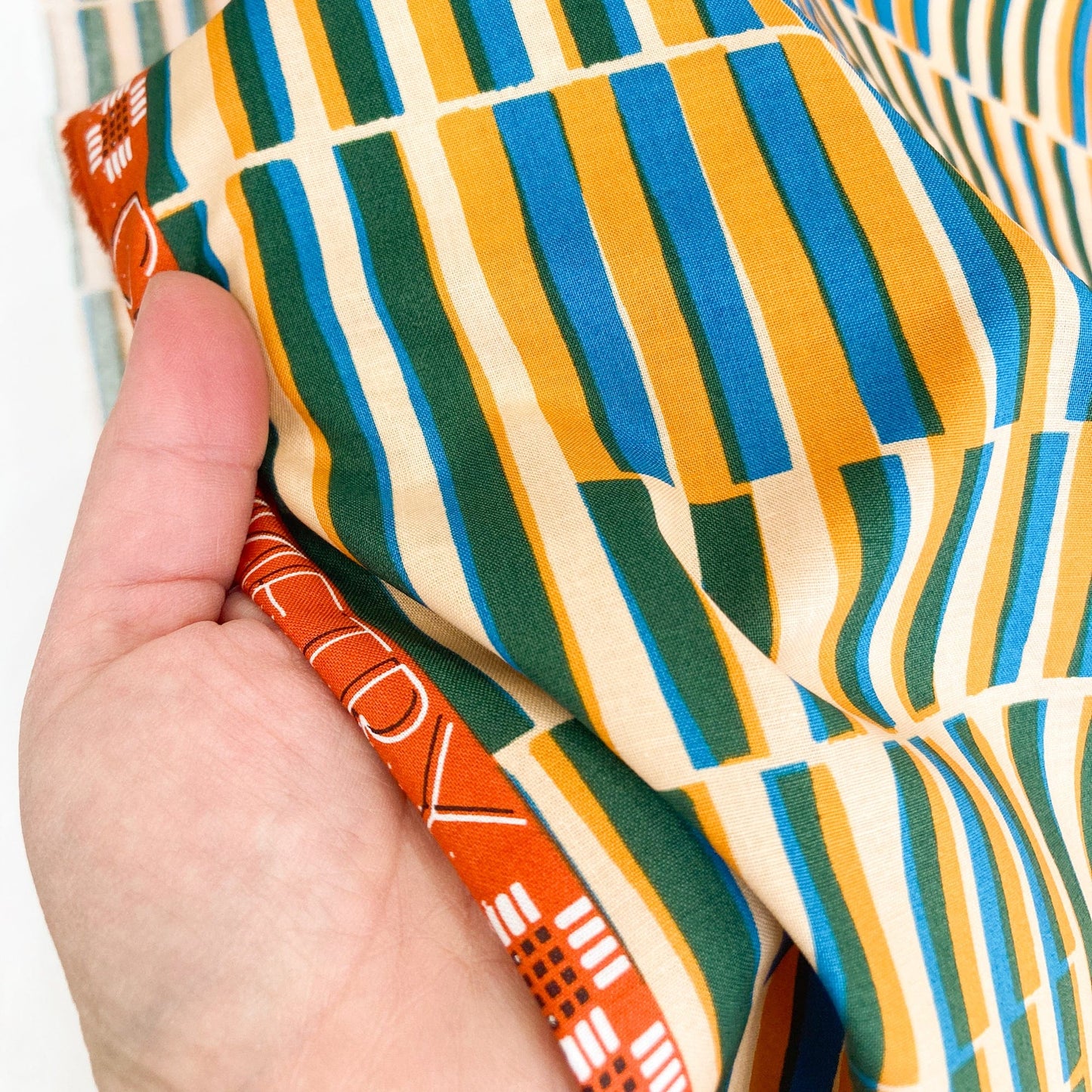 Ruby Star Society 'Geometry' Quilting Cotton 'Ladders' in Turmeric