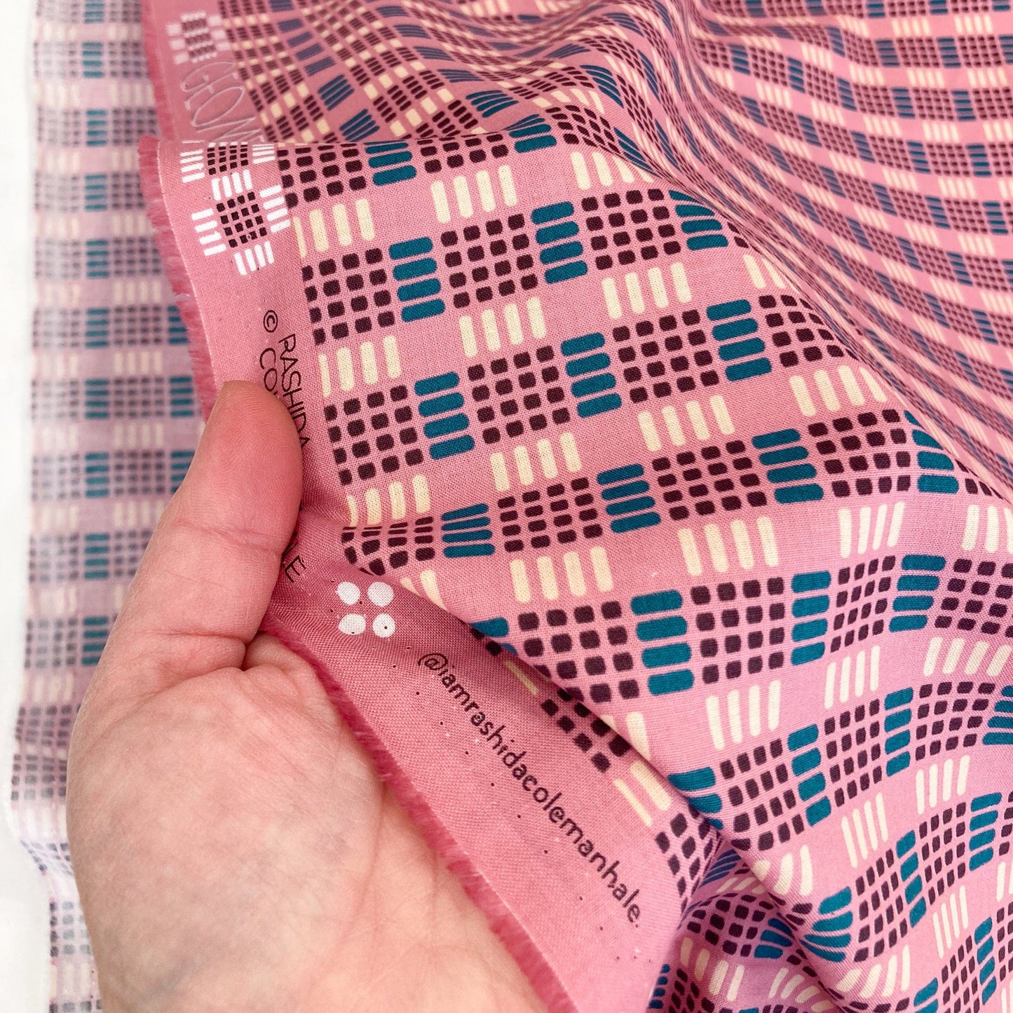Ruby Star Society 'Geometry' Quilting Cotton 'Parallel' in Plum