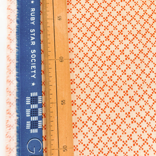 Ruby Star Society 'Geometry' Quilting Cotton 'Tiles' in Creamsicle