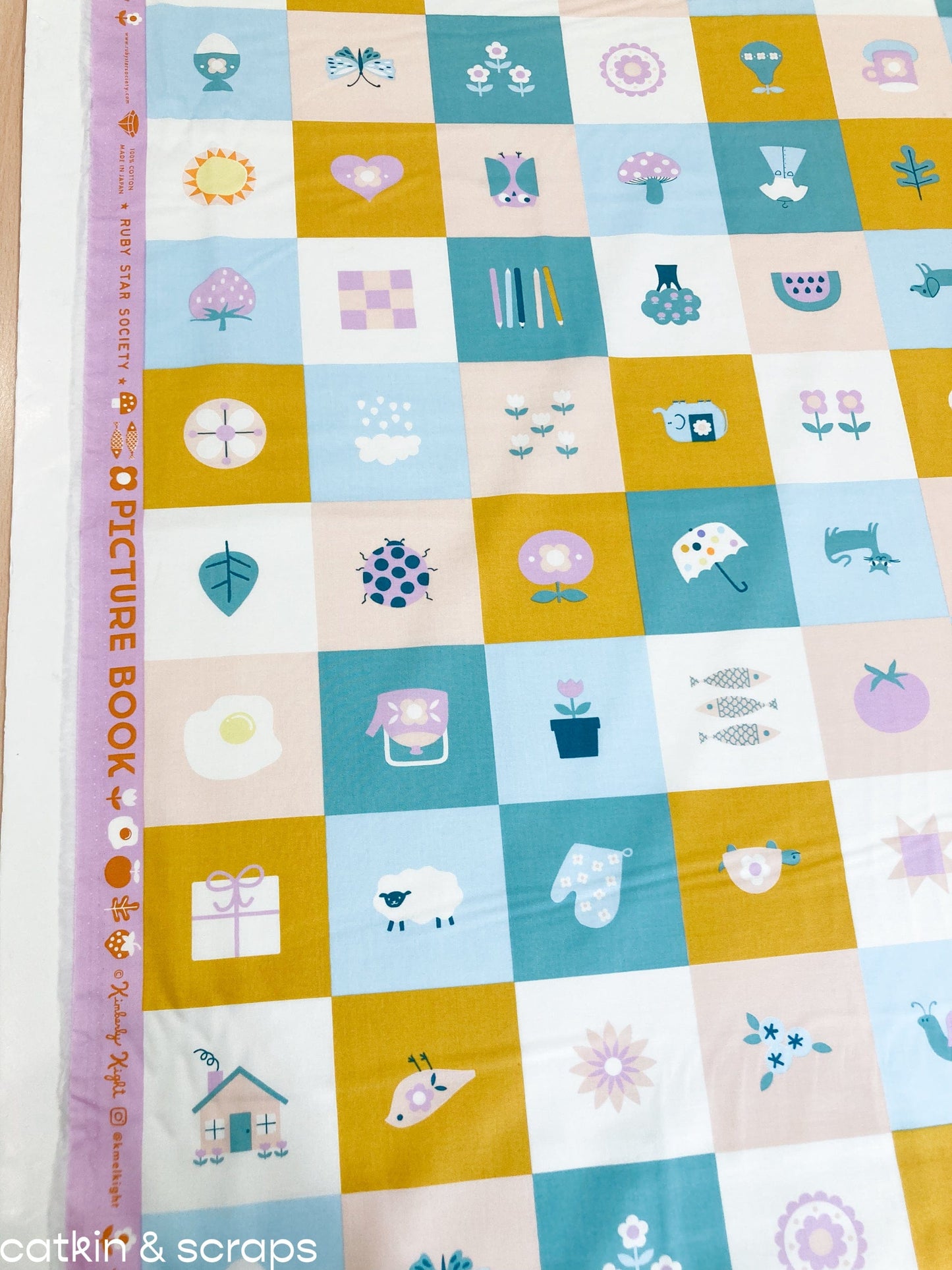 Ruby Star Society 'Picture Book' Quilting Cotton 'Memory Cards' in Playful