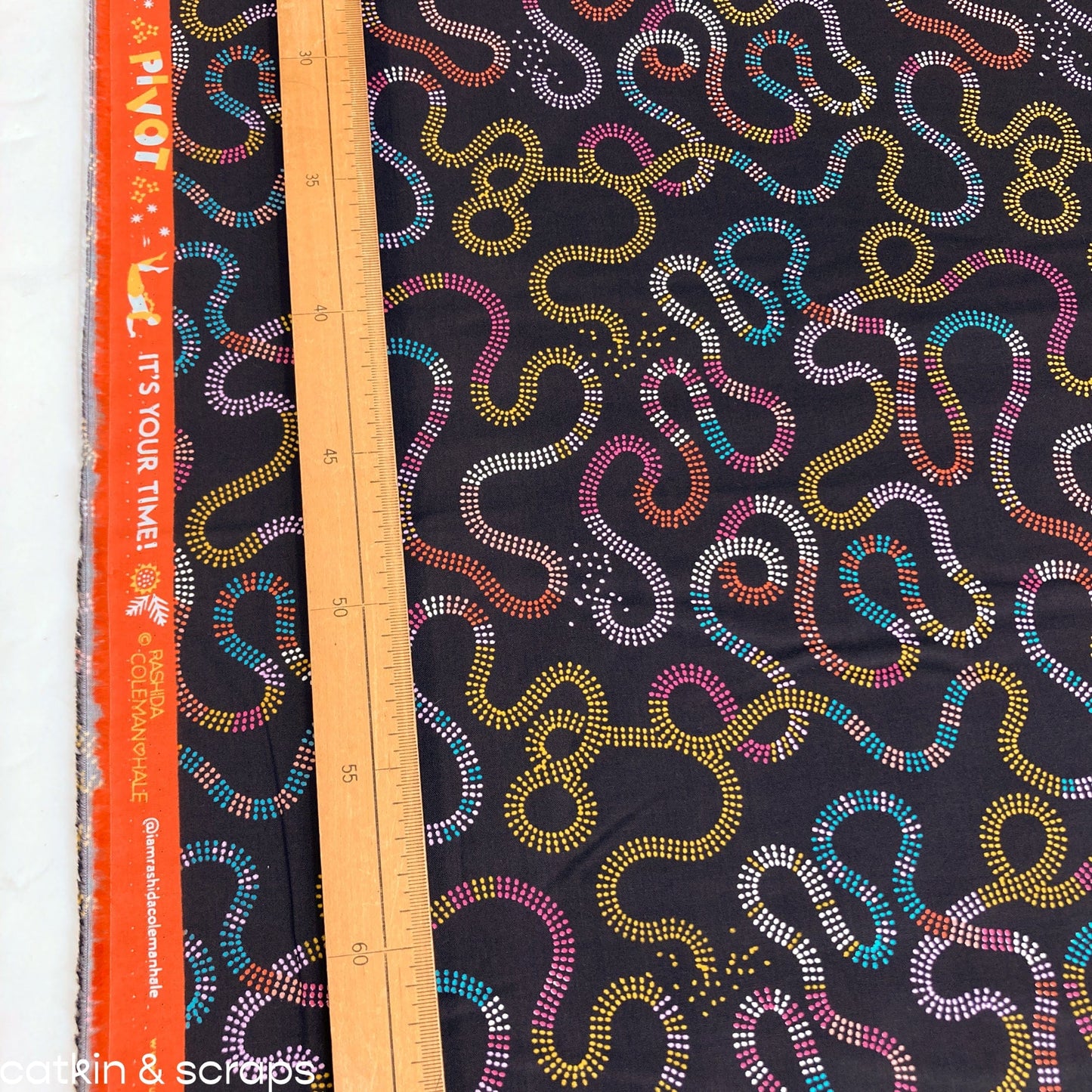 Ruby Star Society 'Pivot' Quilting Cotton 'Beaded' in Soft Black