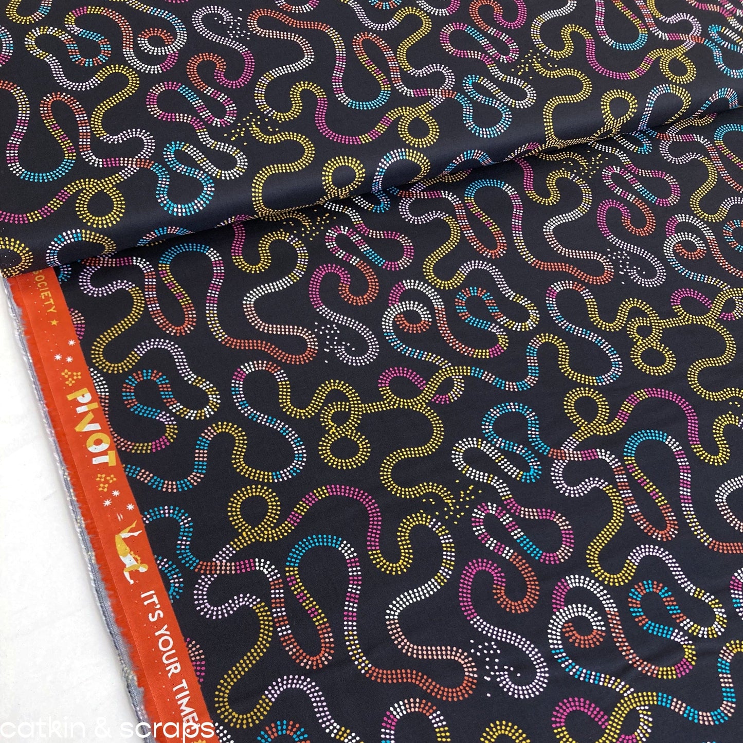 Ruby Star Society 'Pivot' Quilting Cotton 'Beaded' in Soft Black
