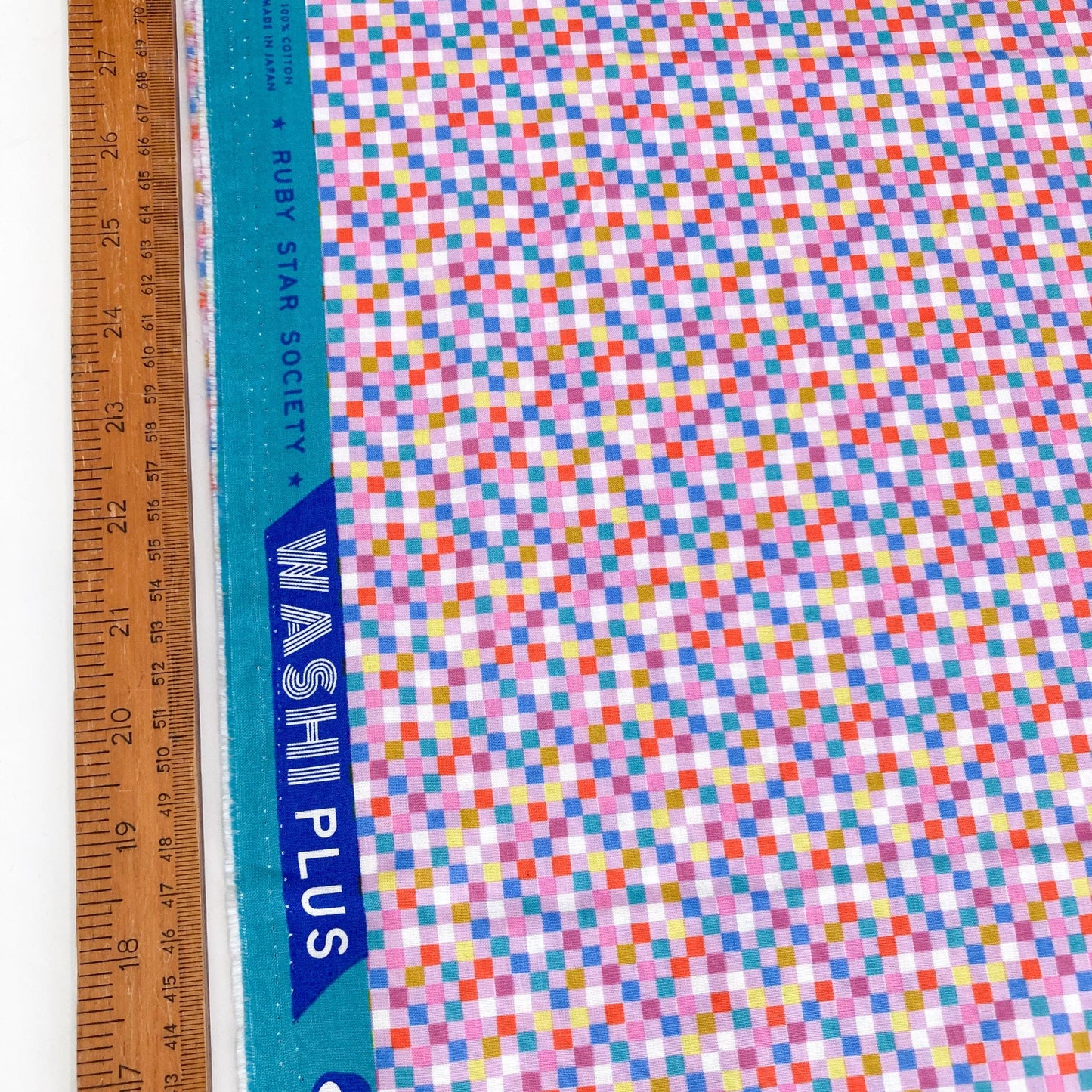 Ruby Star Society 'Washi Plus' Quilting Cotton 'Checkmate' in Macaron