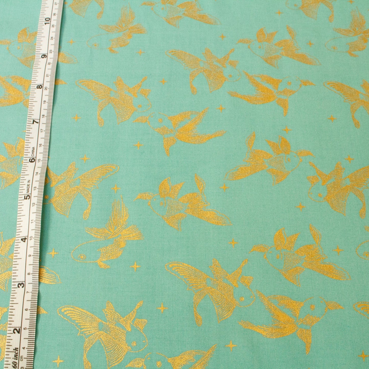 Ruby Star Society 'Curio' Quilting Cotton 'Goldfish' in Succulent