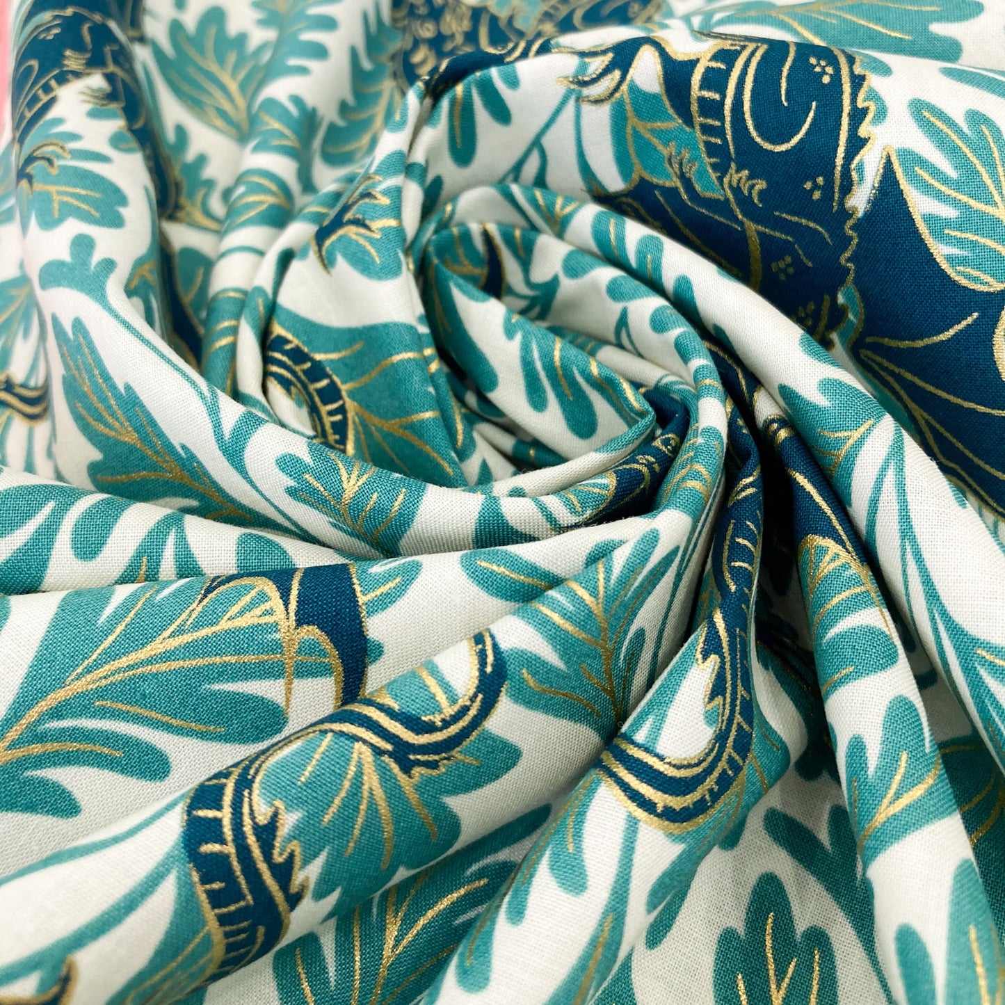 Ruby Star Society 'Fireglow' Quilting Cotton 'Dragon Lair' in Watercress