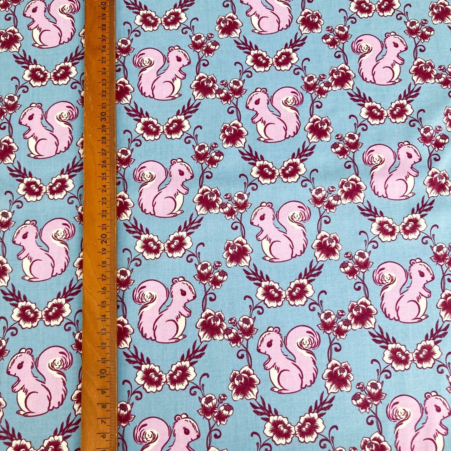 Ruby Star Society 'Reading Nook' Quilting Cotton 'Fancy Squirrel' in Celestial