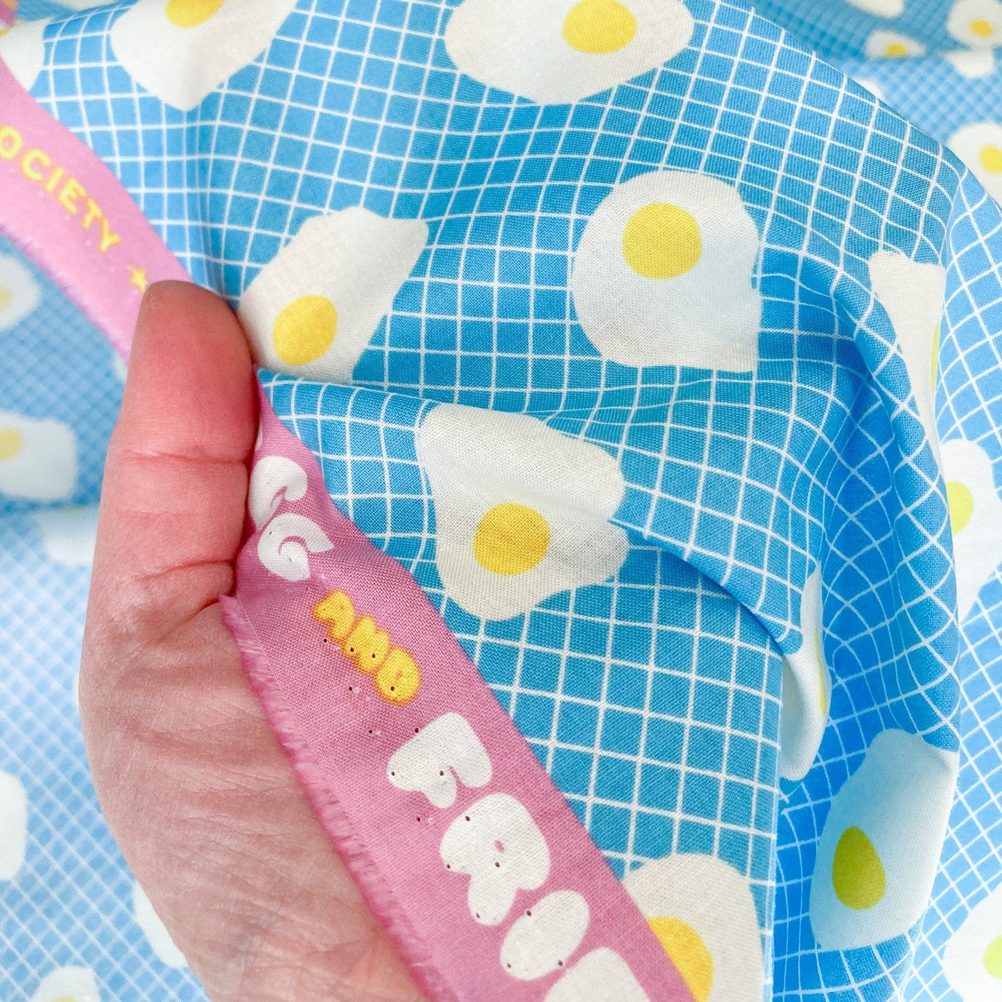 Ruby Star Society 'Egg and Friends' Quilting Cotton 'Fried Eggs' in Altitude