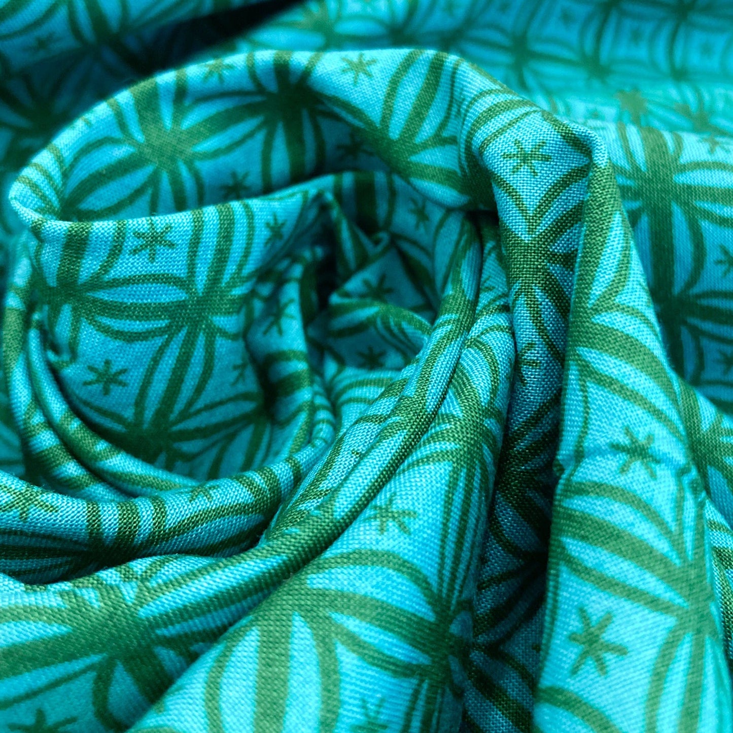 Ruby Star Society 'Camellia' Quilting Cotton 'Macramé' in Succulent