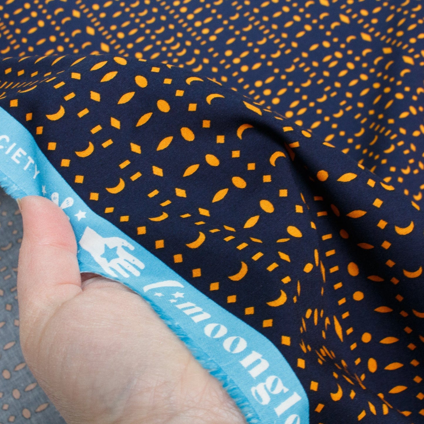 Ruby Star Society 'Moonglow' Quilting Cotton 'Phases' in Indigo