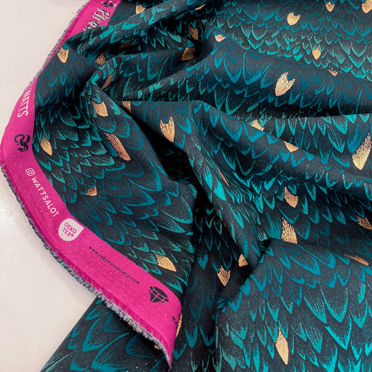 Ruby Star Society 'Fireglow' Quilting Cotton 'Scales' in Galaxy