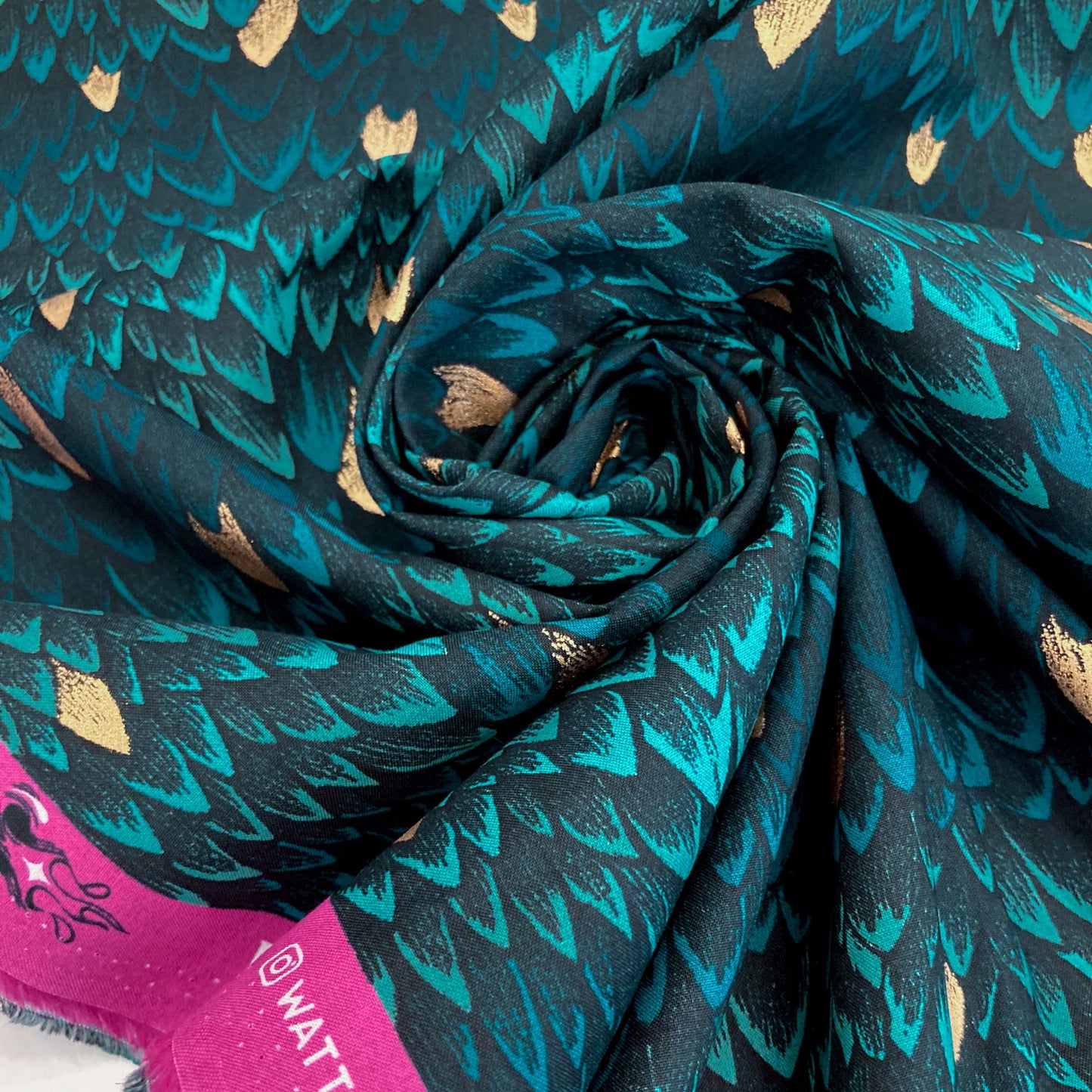 Ruby Star Society 'Fireglow' Quilting Cotton 'Scales' in Galaxy