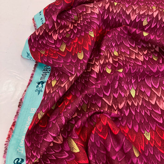 Ruby Star Society 'Fireglow' Quilting Cotton 'Scales' in Rose