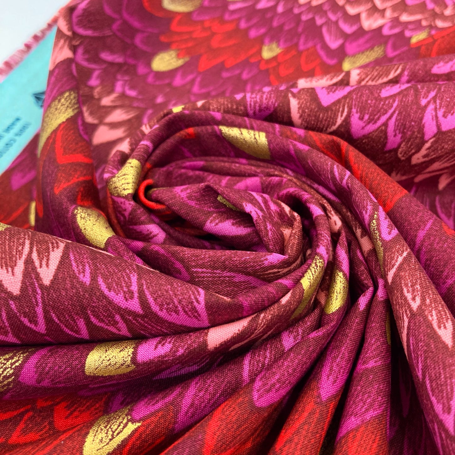 Ruby Star Society 'Fireglow' Quilting Cotton 'Scales' in Rose