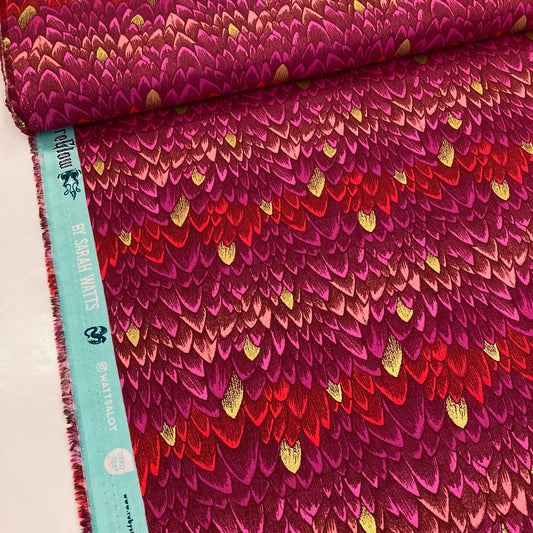 Ruby Star Society 'Fireglow' Quilting Cotton 'Scales' in Rose