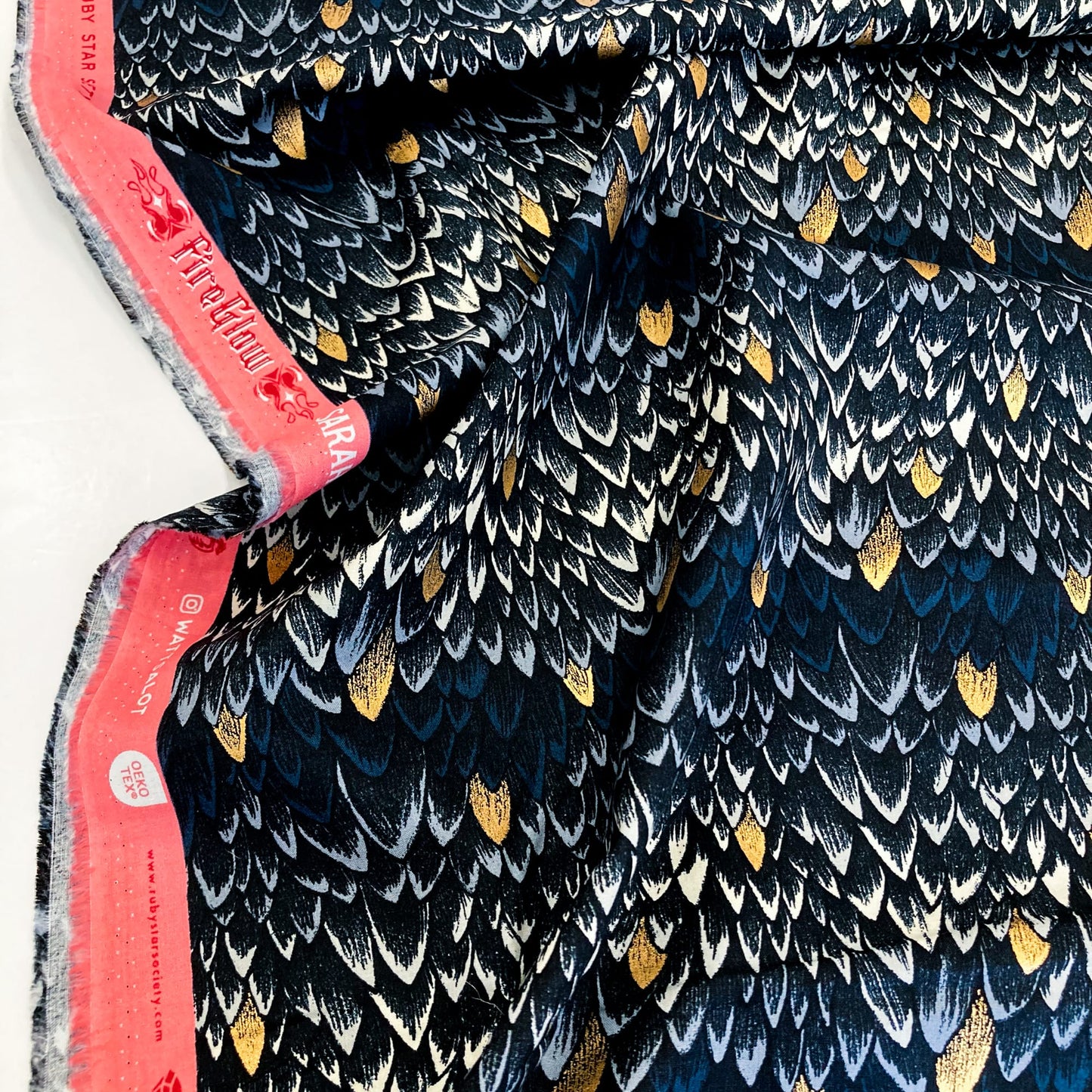 Ruby Star Society 'Fireglow' Quilting Cotton 'Scales' in Smoke