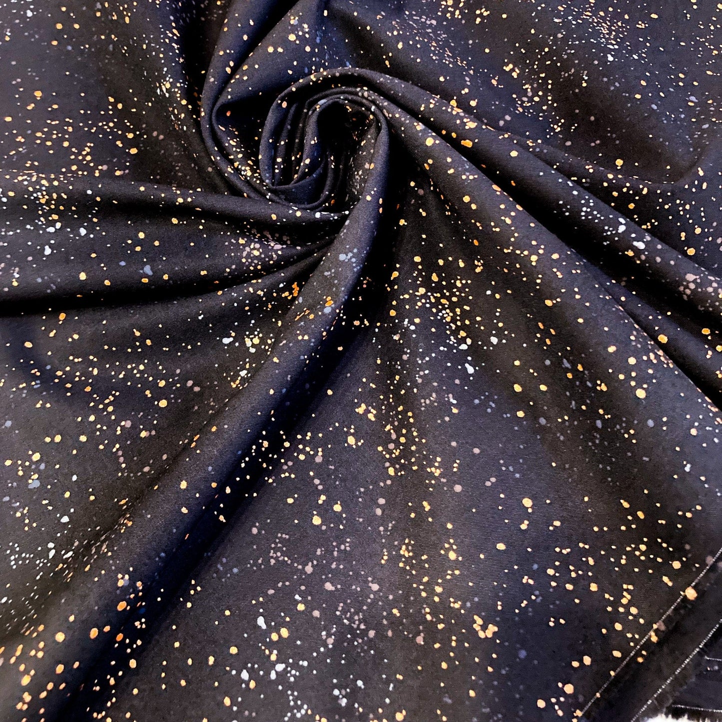 Ruby Star Society 'Speckled' Quilting Cotton in 'Black' (Metallic)
