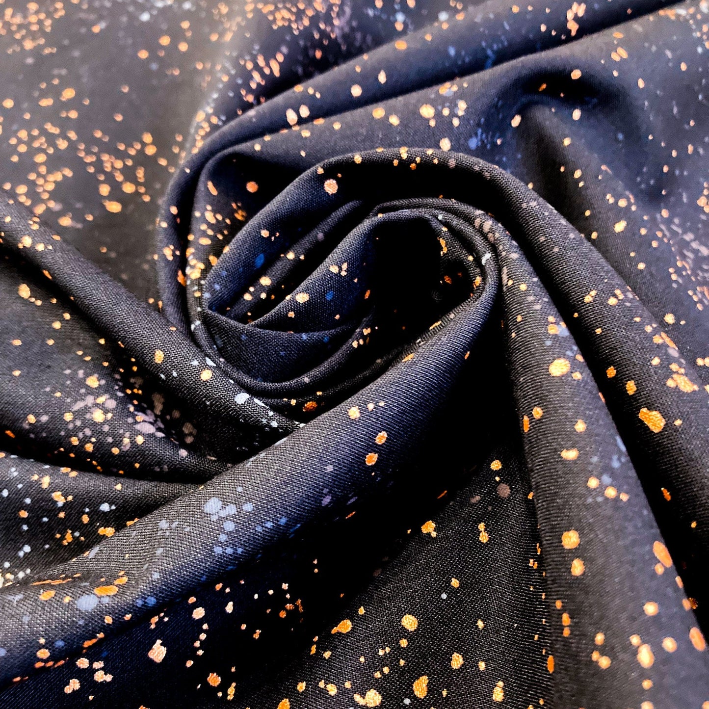 Ruby Star Society 'Speckled' Quilting Cotton in 'Black' (Metallic)