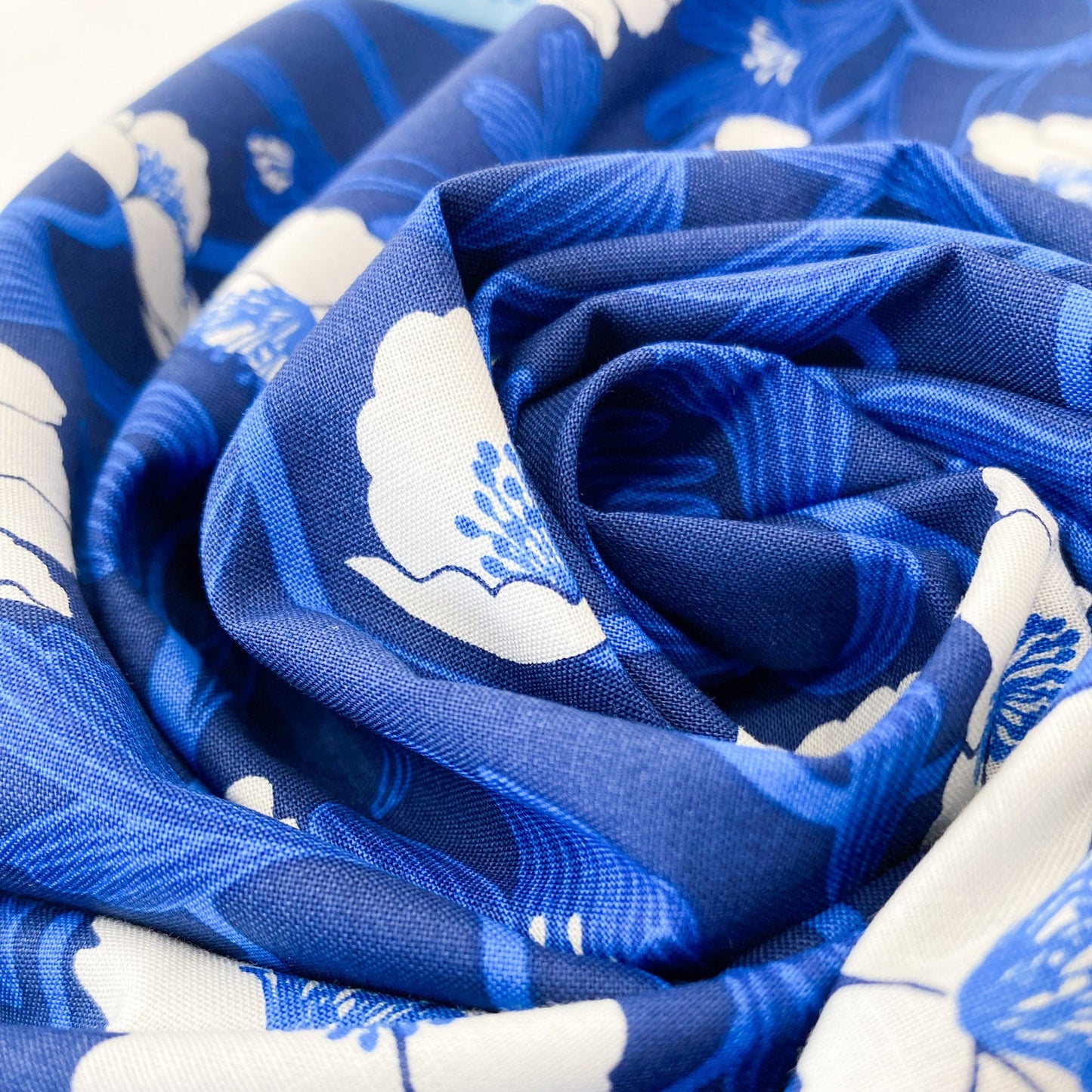 Ruby Star Society 'Water' Quilting Cotton 'Water Flowers' in 'Navy'