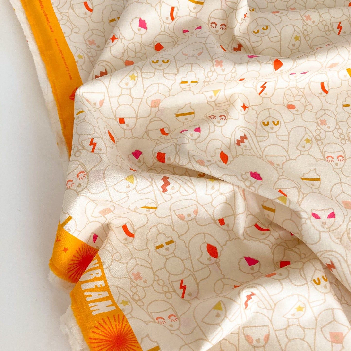 Ruby Star Society 'Sunbeam' Quilting Cotton 'Rebel Rebel' in Natural