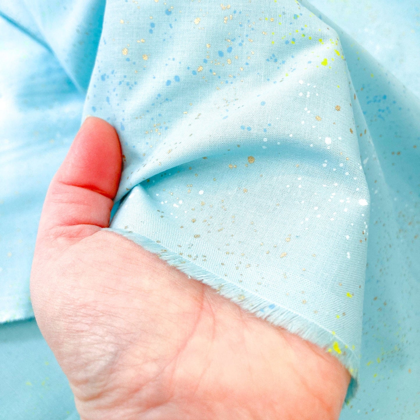 Ruby Star Society 'Speckled' Quilting Cotton in 'Polar' (Metallic)