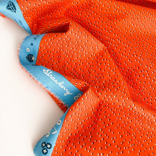 Ruby Star Society 'Strawberry and Friends' Quilting Cotton 'Seeds' in Warm Red