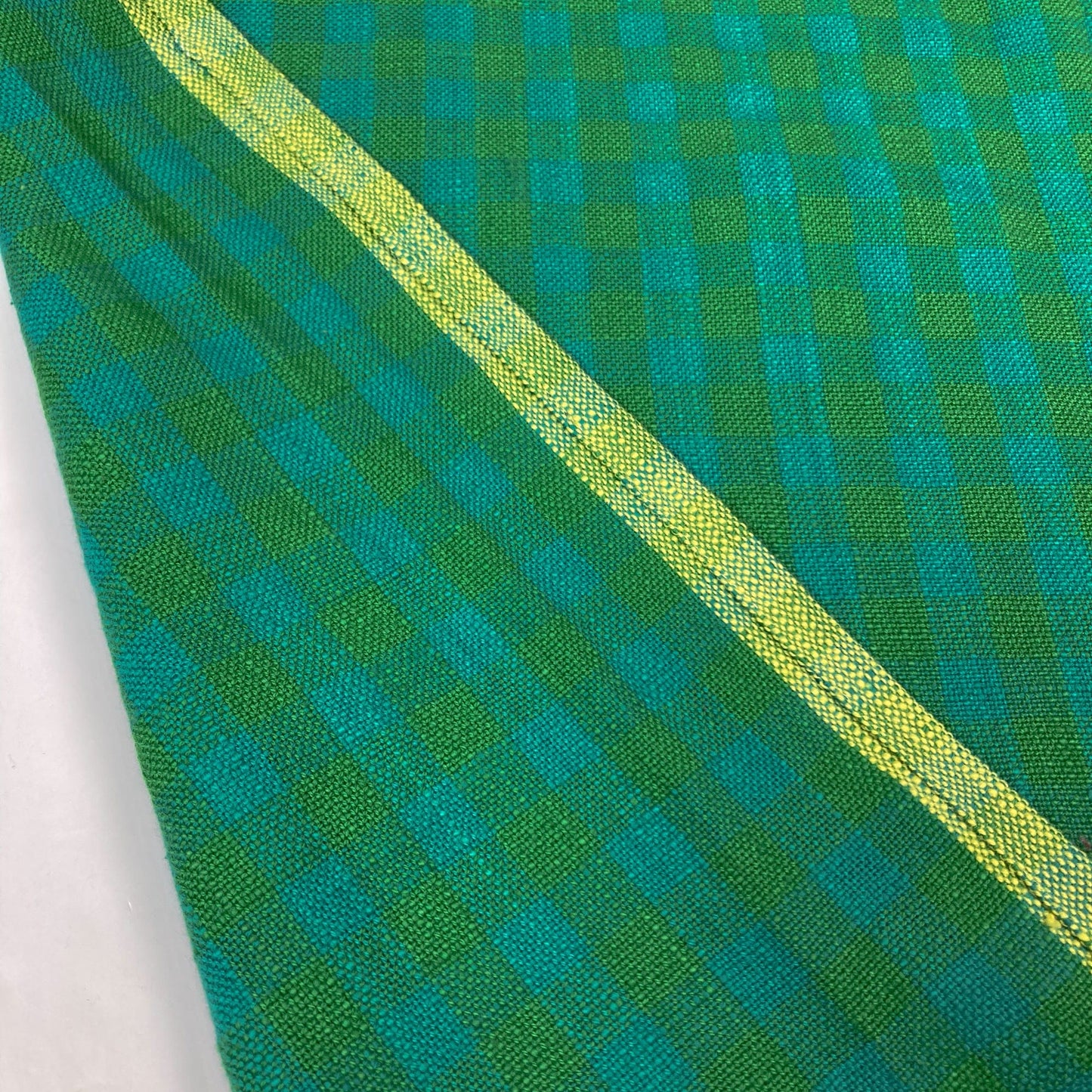 Ruby Star Society Sunshine Toweling 'Small Checkers' in Turquoise