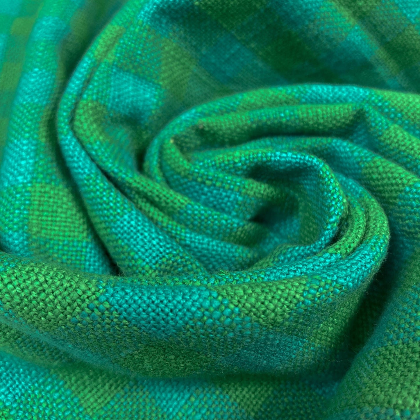 Ruby Star Society Sunshine Toweling 'Small Checkers' in Turquoise