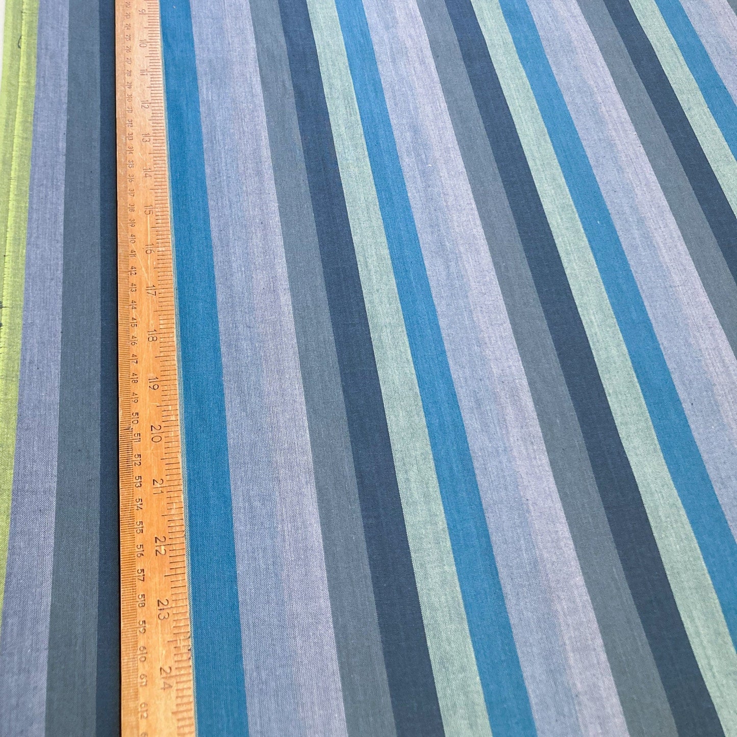 Ruby Star Society 'Moonglow' Warp and Weft Crossweave 'Boardwalk' Stripe in 'Dusk'