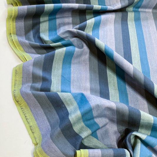 Ruby Star Society 'Moonglow' Warp and Weft Crossweave 'Boardwalk' Stripe in 'Dusk'