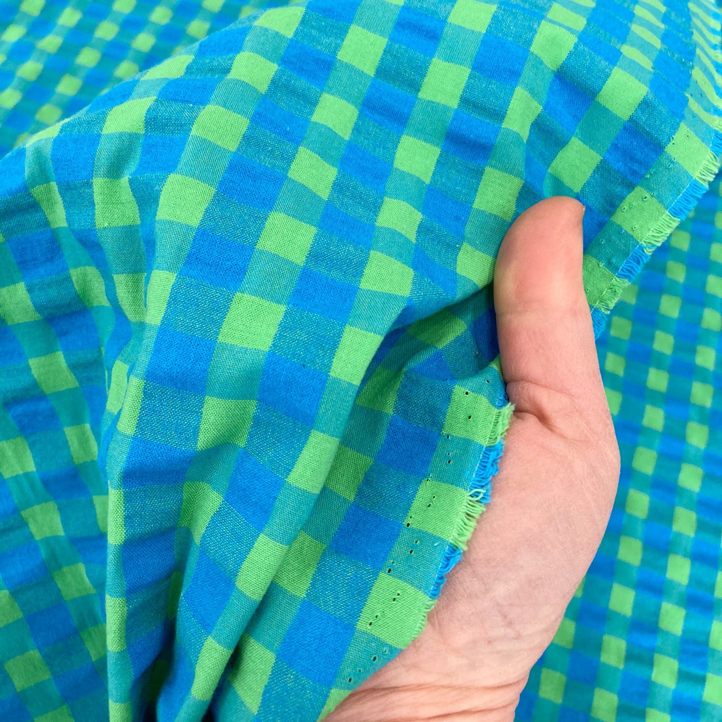 Cotton Seersucker Check