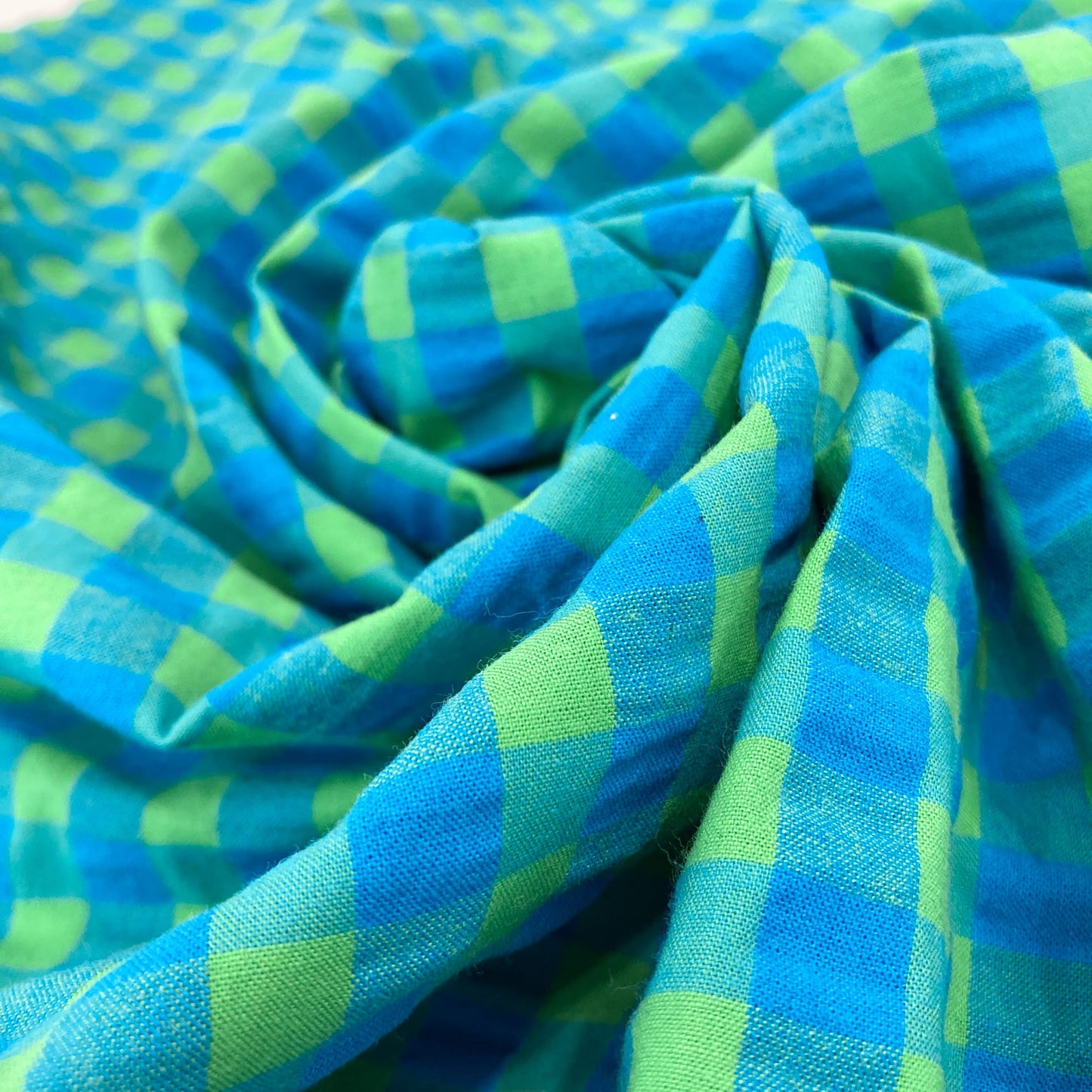 Cotton Seersucker Check