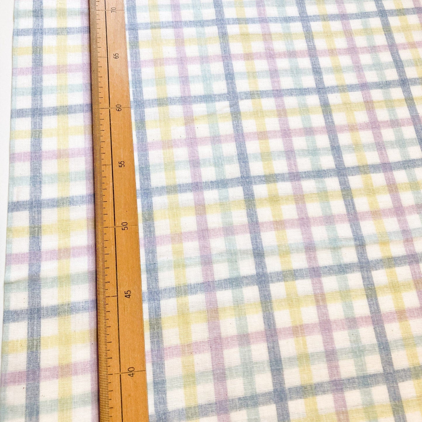 Japanese Cotton Double Gauze with Pastel Check