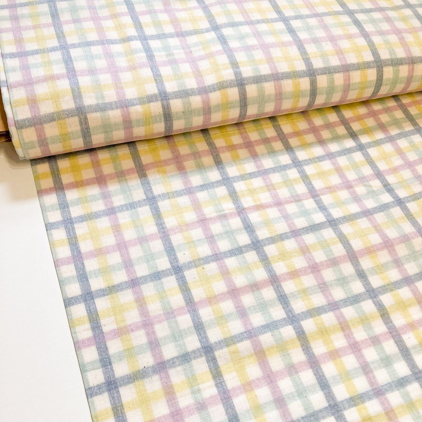 Japanese Cotton Double Gauze with Pastel Check