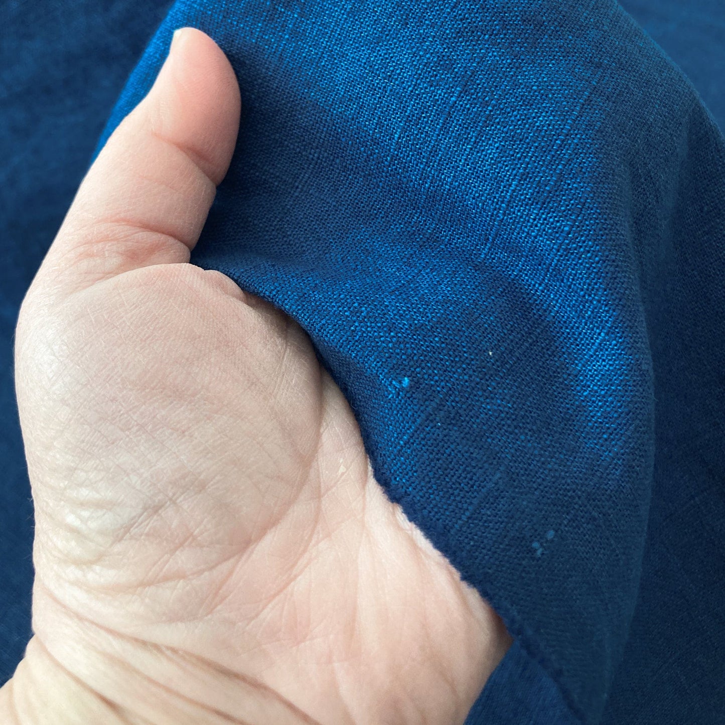 Washed Linen in Cobalt
