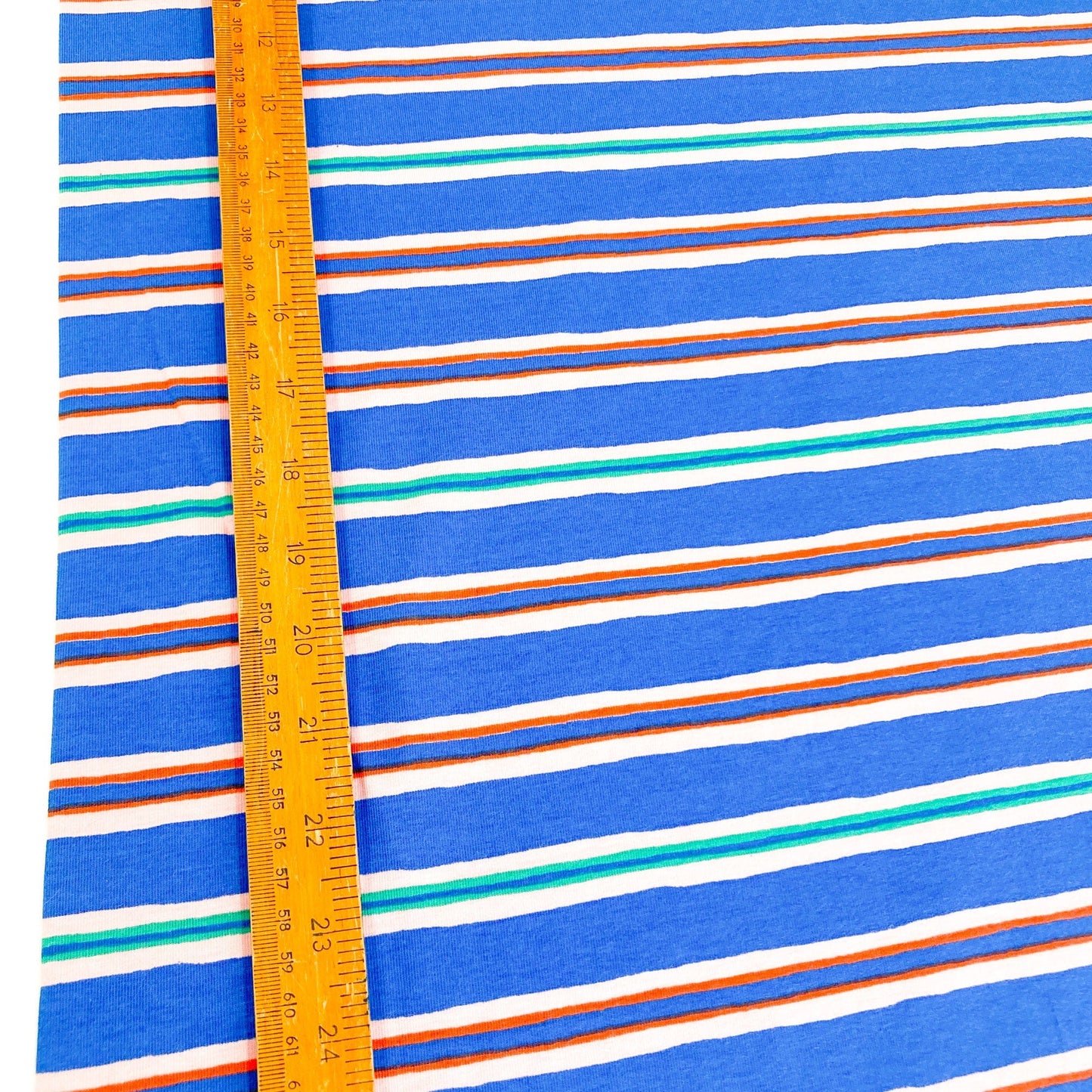 Cotton Jersey Stripes' in Blue