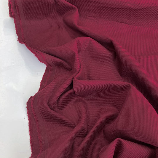 Cotton Needlecord in Burgundy