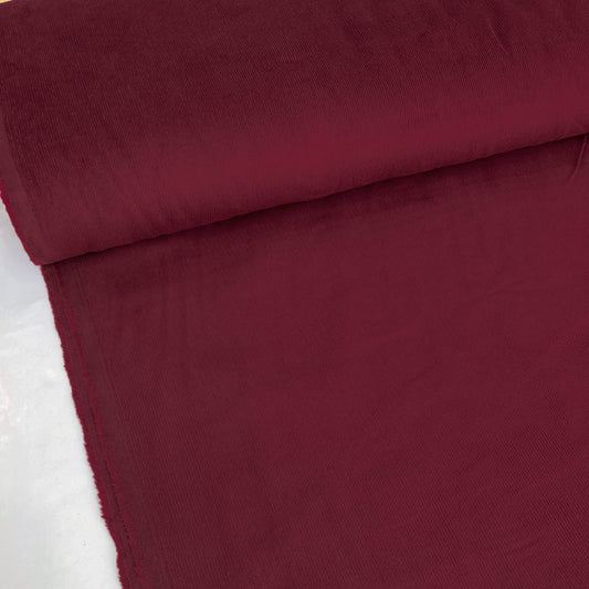 Cotton Needlecord in Burgundy