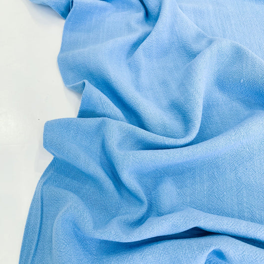 Stonewashed Linen & Viscose Mix in Summer Sky Blue