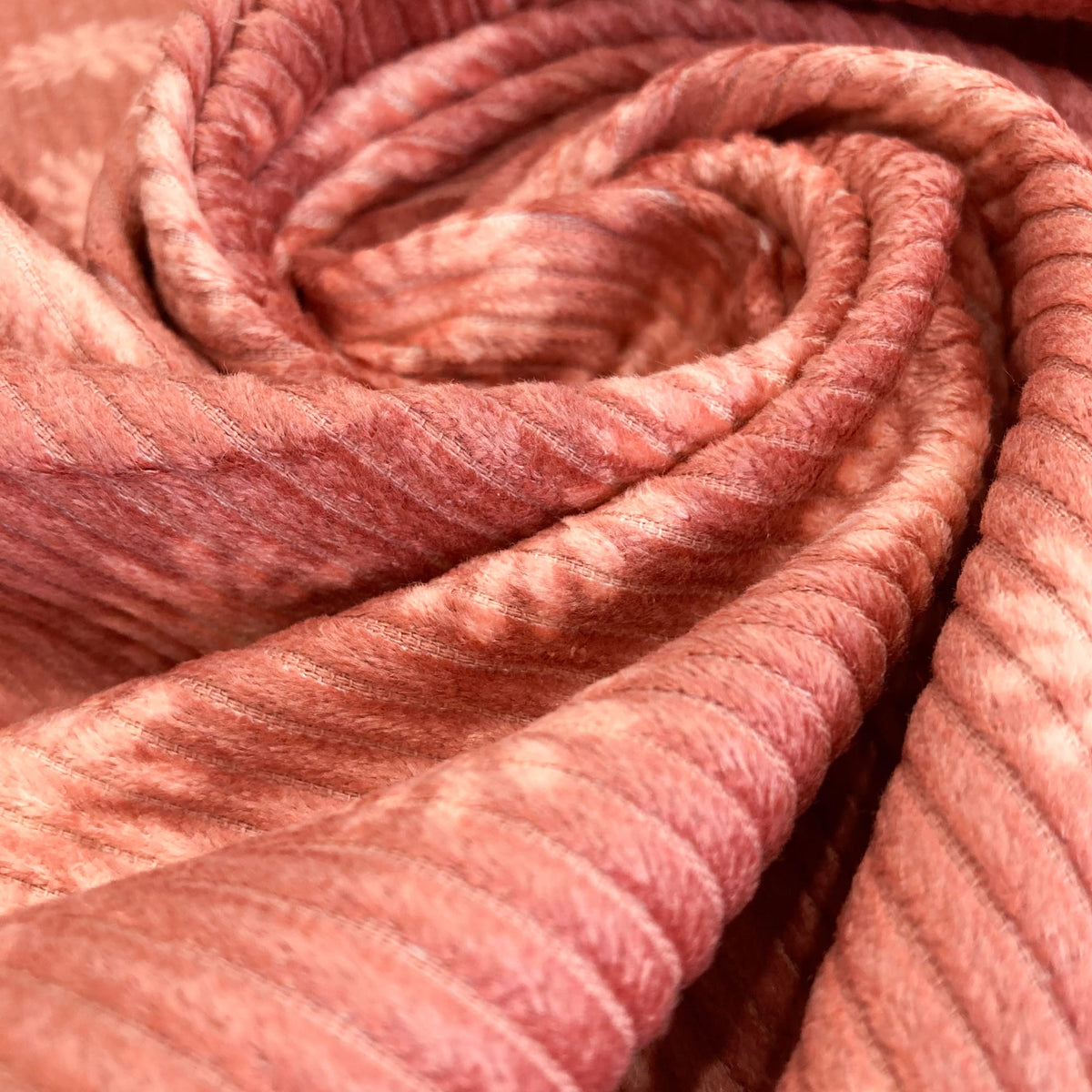 Washed Cotton Jumbo Corduroy with Floral print in Blush