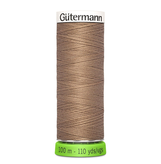 100 m Reel Gütermann Recycled Sew-All Thread in Light Brown no. 139