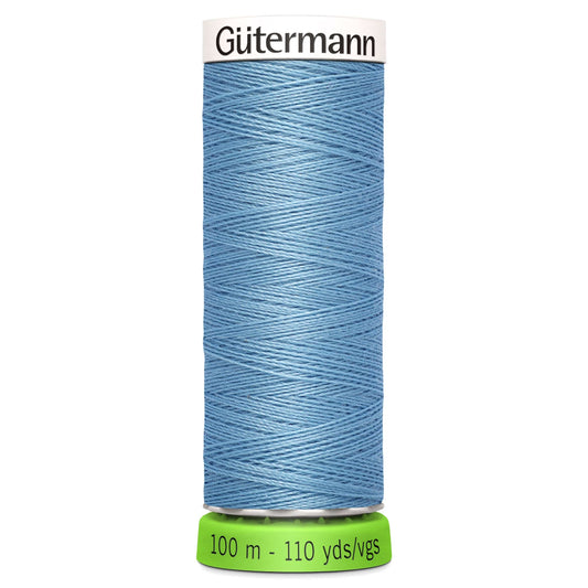 100m Reel Gütermann Recycled Sew-All Thread in Sky Blue 143