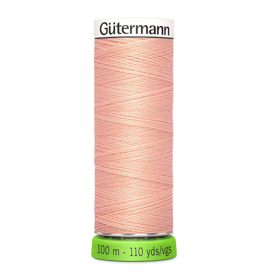 100 m Reel Gütermann Recycled Sew-All Thread in Light Peach, no. 165