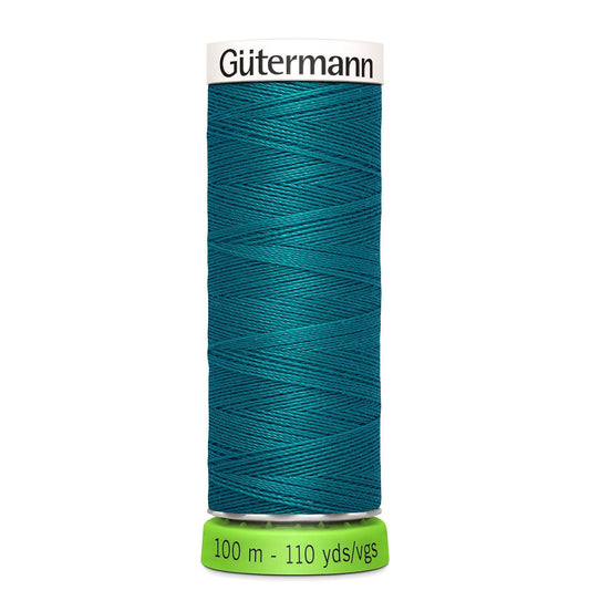 100 m Reel Gütermann Recycled Sew-All Thread in Teal Blue no. 189