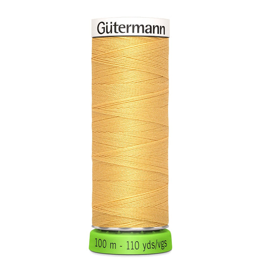 100 m Reel Gütermann Recycled Sew-All Thread in Mustard Yellow no.415