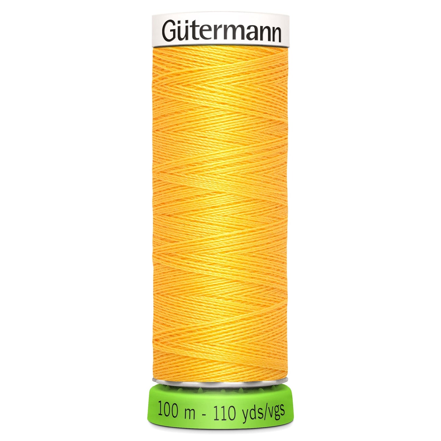 100 m Reel Gütermann Recycled Sew-All Thread in Bright Yellow no. 417