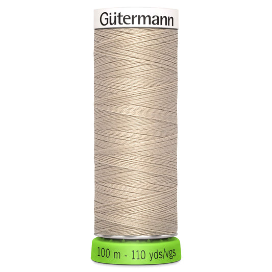 100m Reel Gütermann Recycled Sew-All Thread in Sandy Beige 722