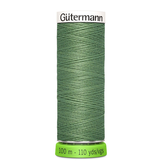 100 m Reel Gütermann Recycled Sew-All Thread in Minty Pea Green no. 821