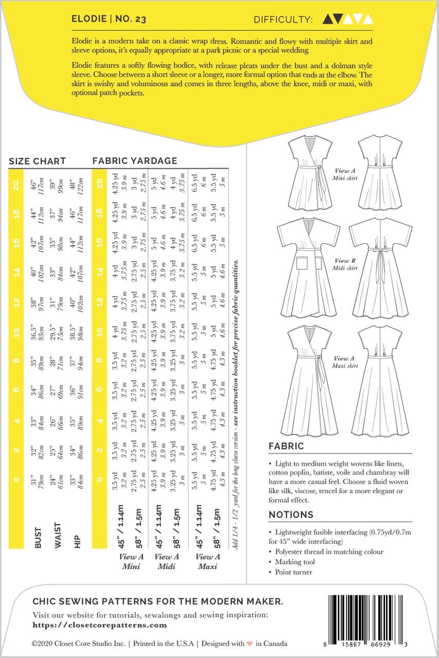 Closet Core Patterns: Elodie Wrap Dress